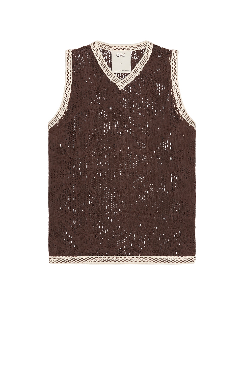 Image 1 of OAS Astrea Orion Crochet Vest in Brown