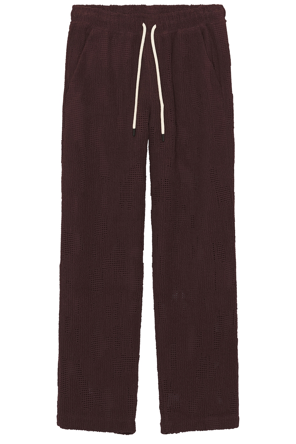 Grot Ayora Crochet Pants in Burgundy