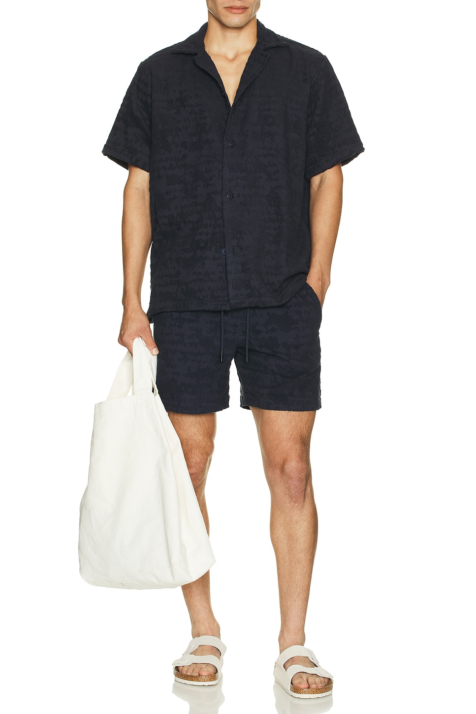 Image 1 of OAS Night Lagoon Cuba Terry Shirt in Blue