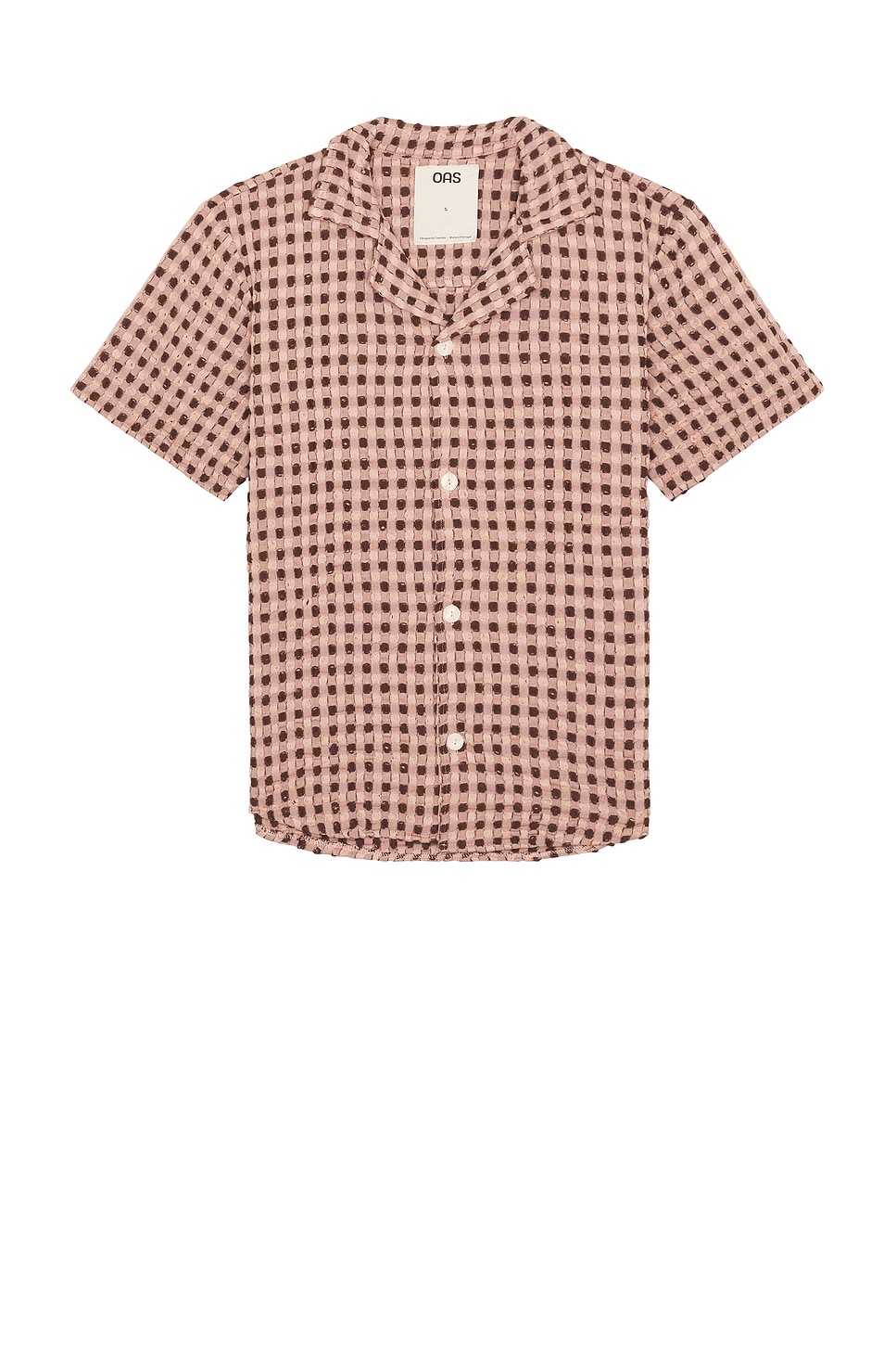 Image 1 of OAS Ferratelle Cuba Waffle Shirt in Pink