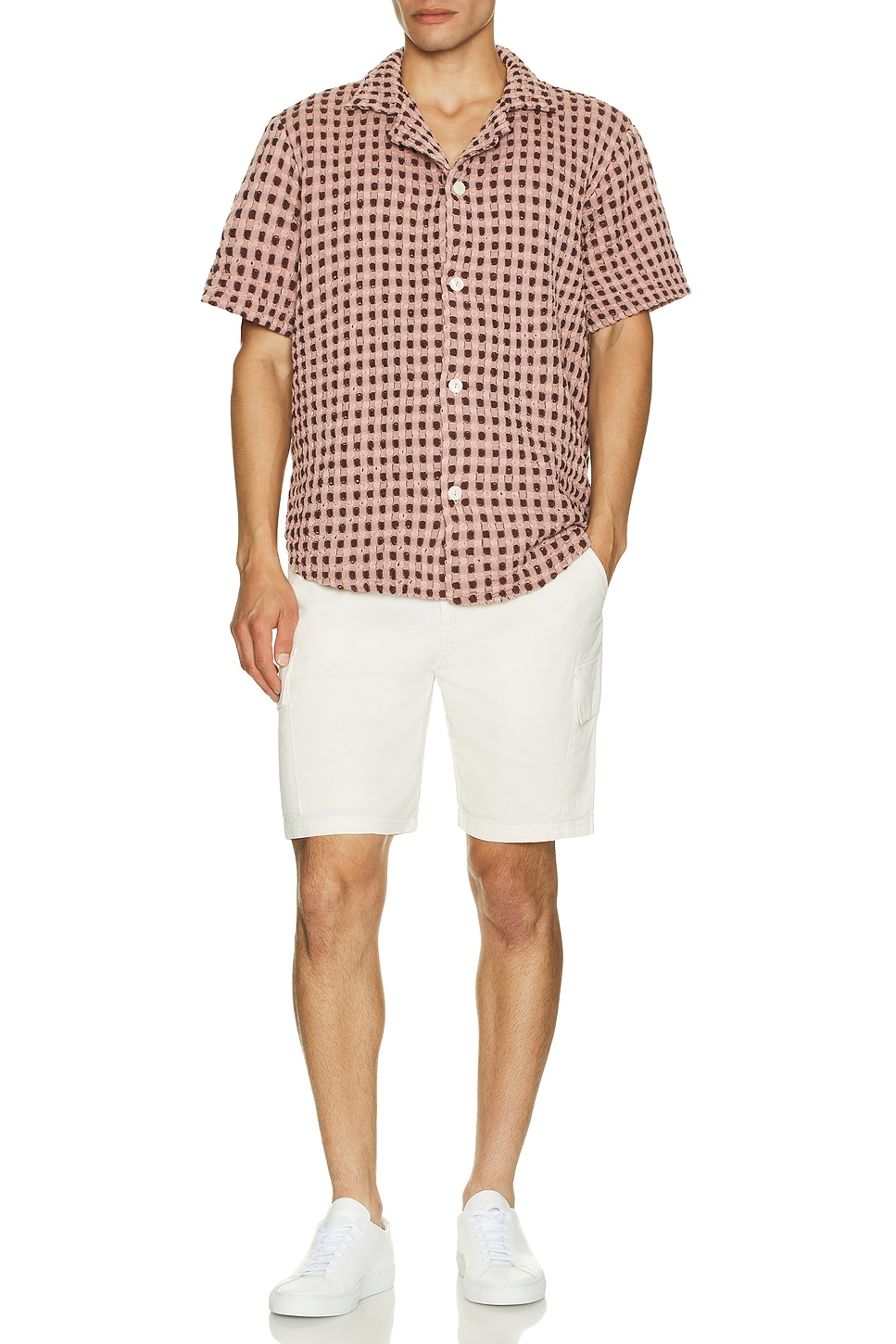 Image 1 of OAS Ferratelle Cuba Waffle Shirt in Pink