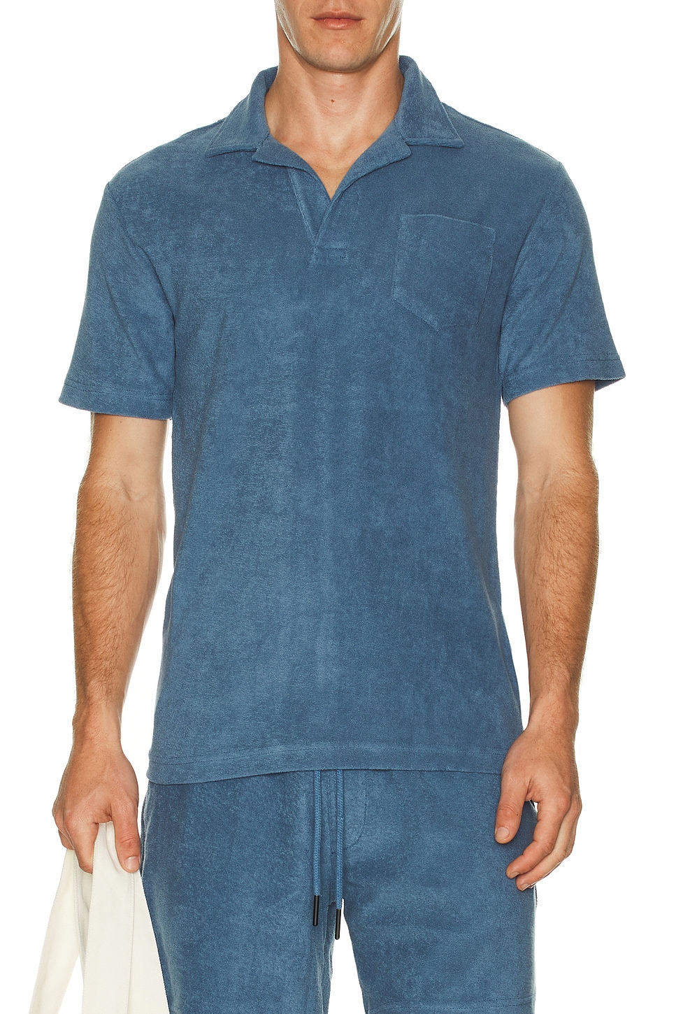Image 4 of OAS Coronet Polo Terry Shirt in Blue