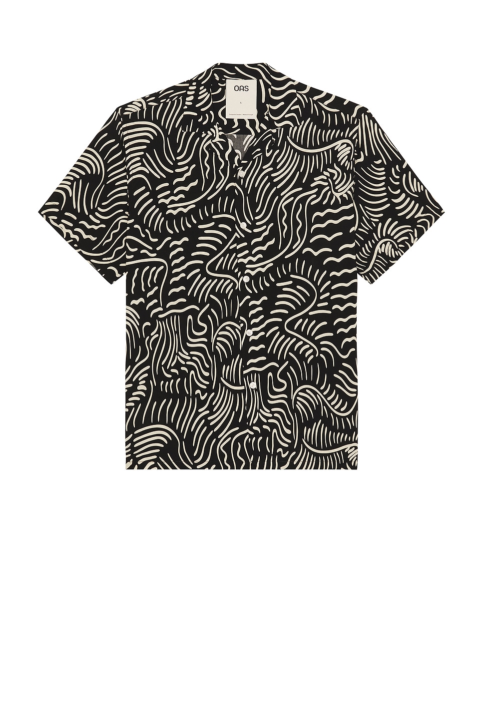 Image 1 of OAS Tar Lorenzo Viscose Shirt in Black