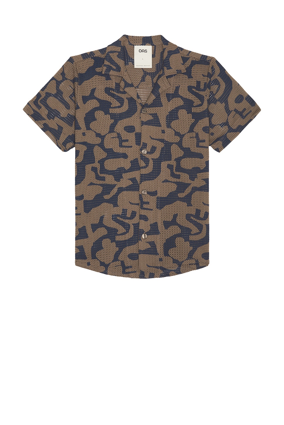 Morel Puzzlotec Cuba Net Shirt in Grey,Navy