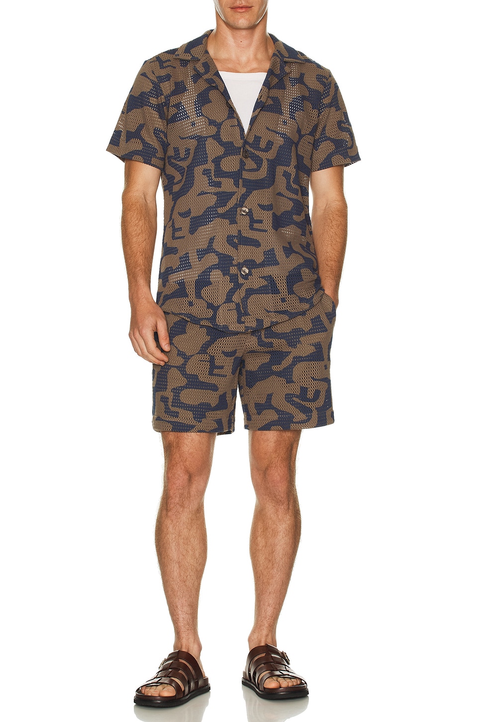 Image 1 of OAS Morel Puzzlotec Cuba Net Shirt in Multi