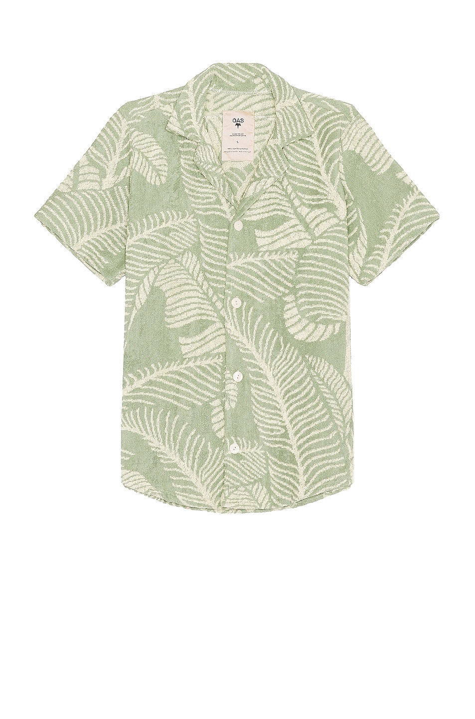 Image 1 of OAS Banana Leaf Cuba Terry Shirt in Green