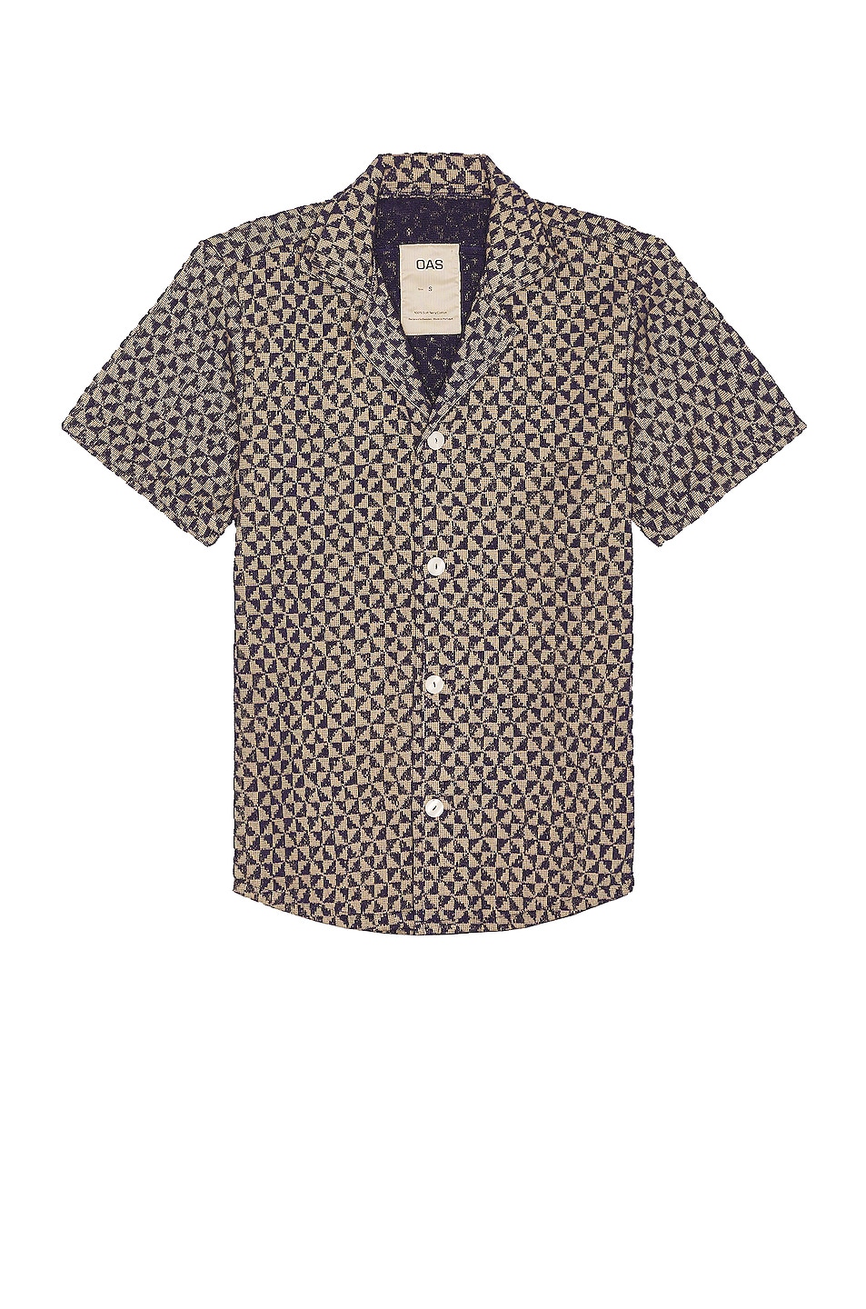 Image 1 of OAS Puzzle Cuba Terry Shirt in Blue