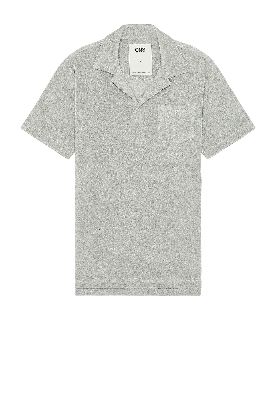 Image 1 of OAS Polo Terry Shirt in Grey Melange