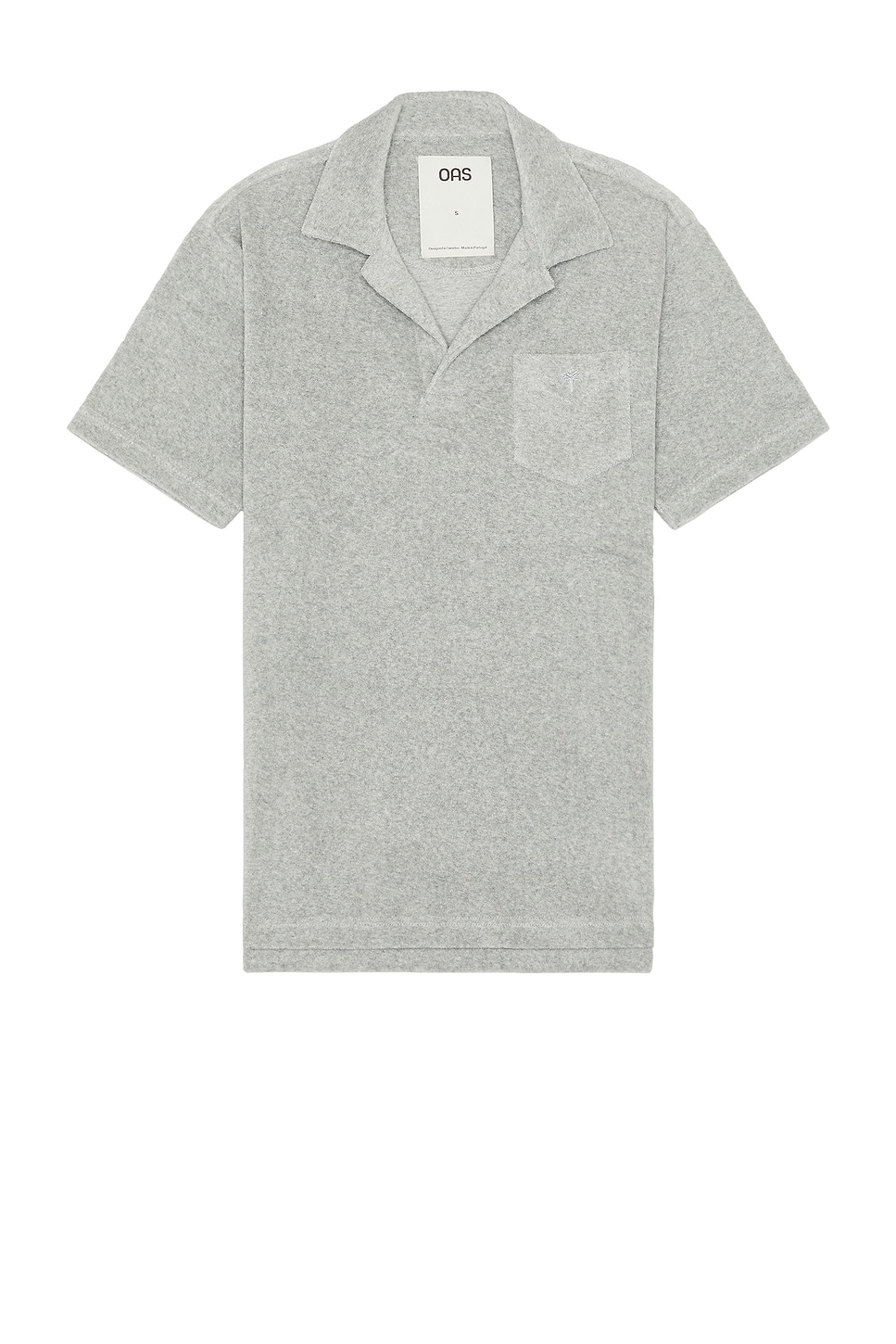 Image 1 of OAS Polo Terry Shirt in Grey Melange