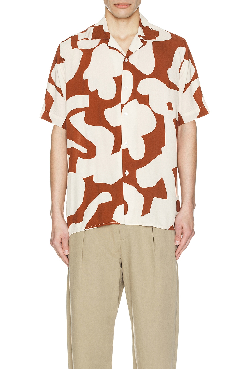 Image 1 of OAS Russet Puzzlotec Viscose Shirt in Red