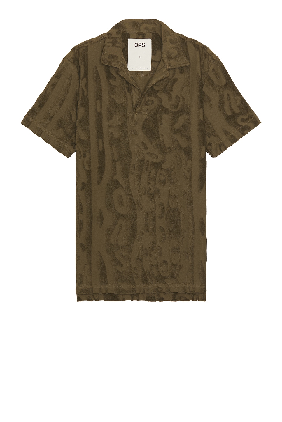Image 1 of OAS Jiggle Polo Terry Shirt in Olive