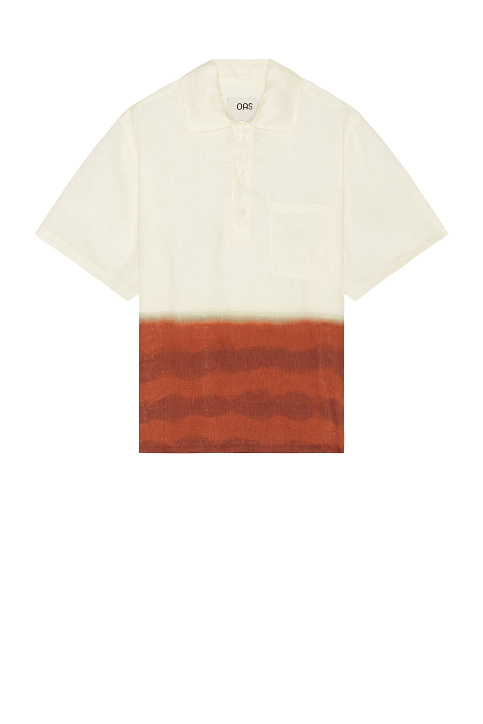 Shop Oas Vista Girona Linen Shirt In Red