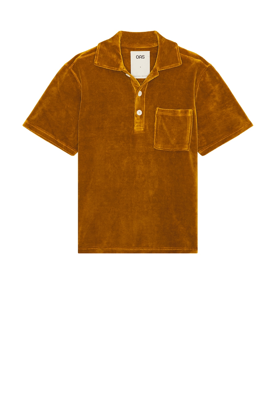 Image 1 of OAS Girona Velour Polo in Sienna