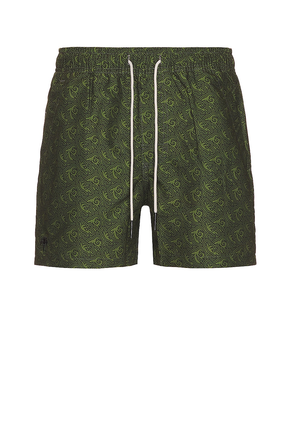 Image 1 of OAS Green Squiggle Swim Shorts in Green Squiggle