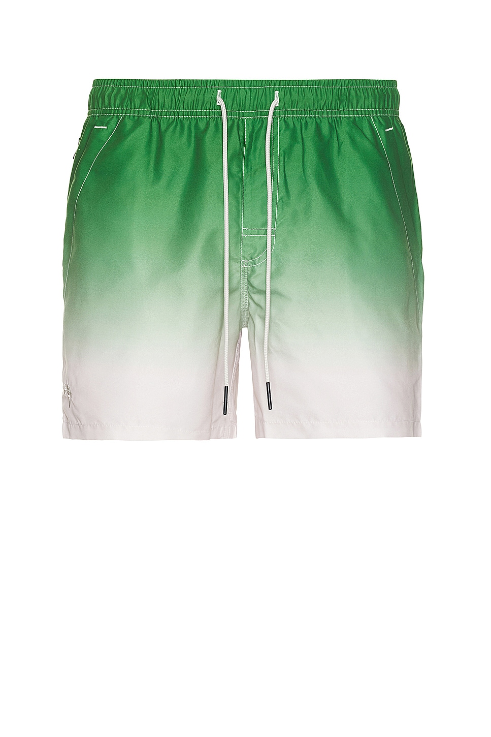 Image 1 of OAS Beach Grade Swim Shorts in Green &White