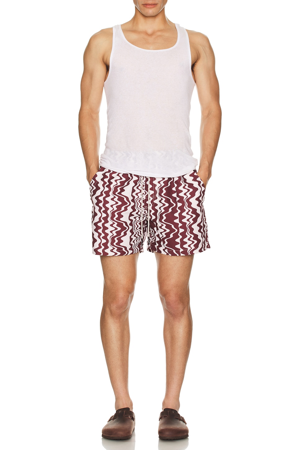 Image 1 of OAS Ruby Verve Swim Shorts in Red