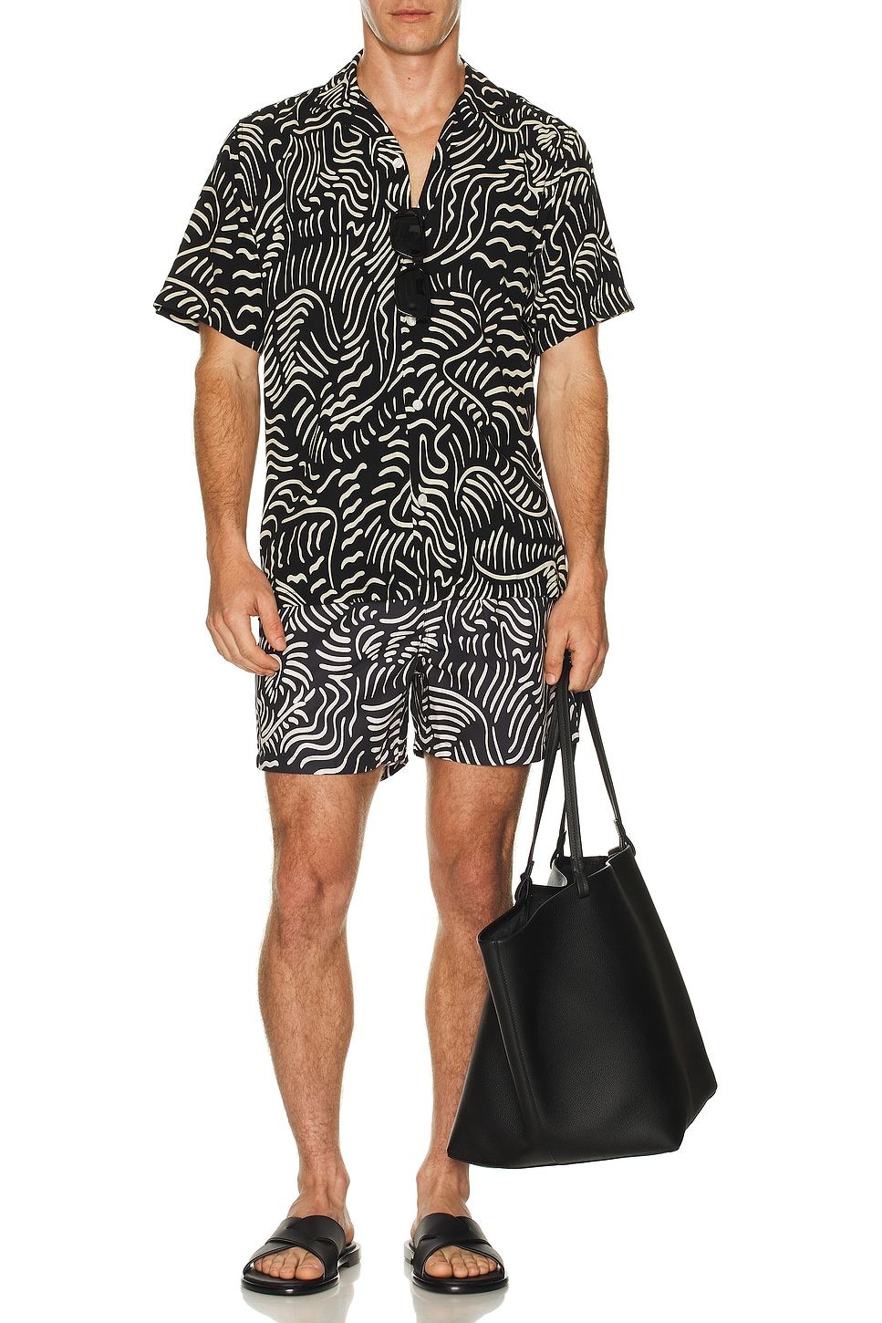 Image 1 of OAS Tar Lorenzo Swim Shorts in Black