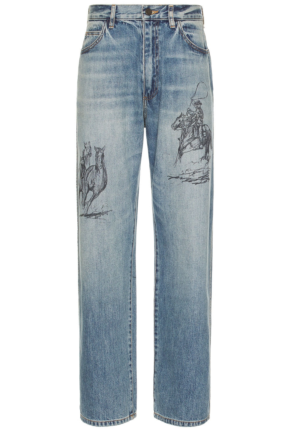 Image 1 of ONE OF THESE DAYS Better Days Straight Leg Jeans in Washed Denim