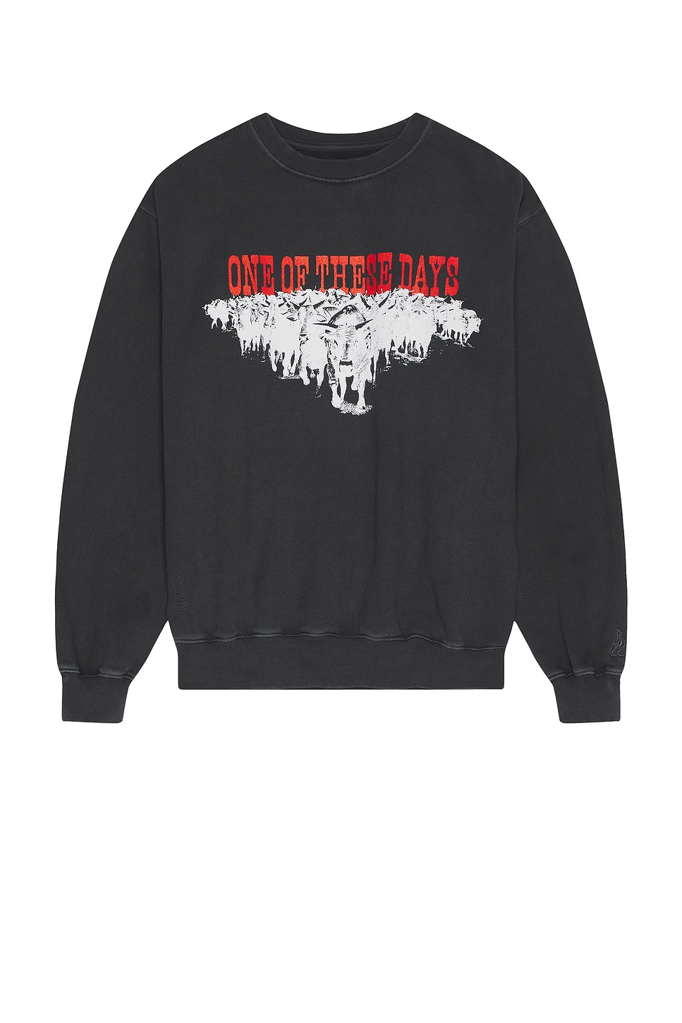 Stampede Crew Neck Sweatshirt in Black