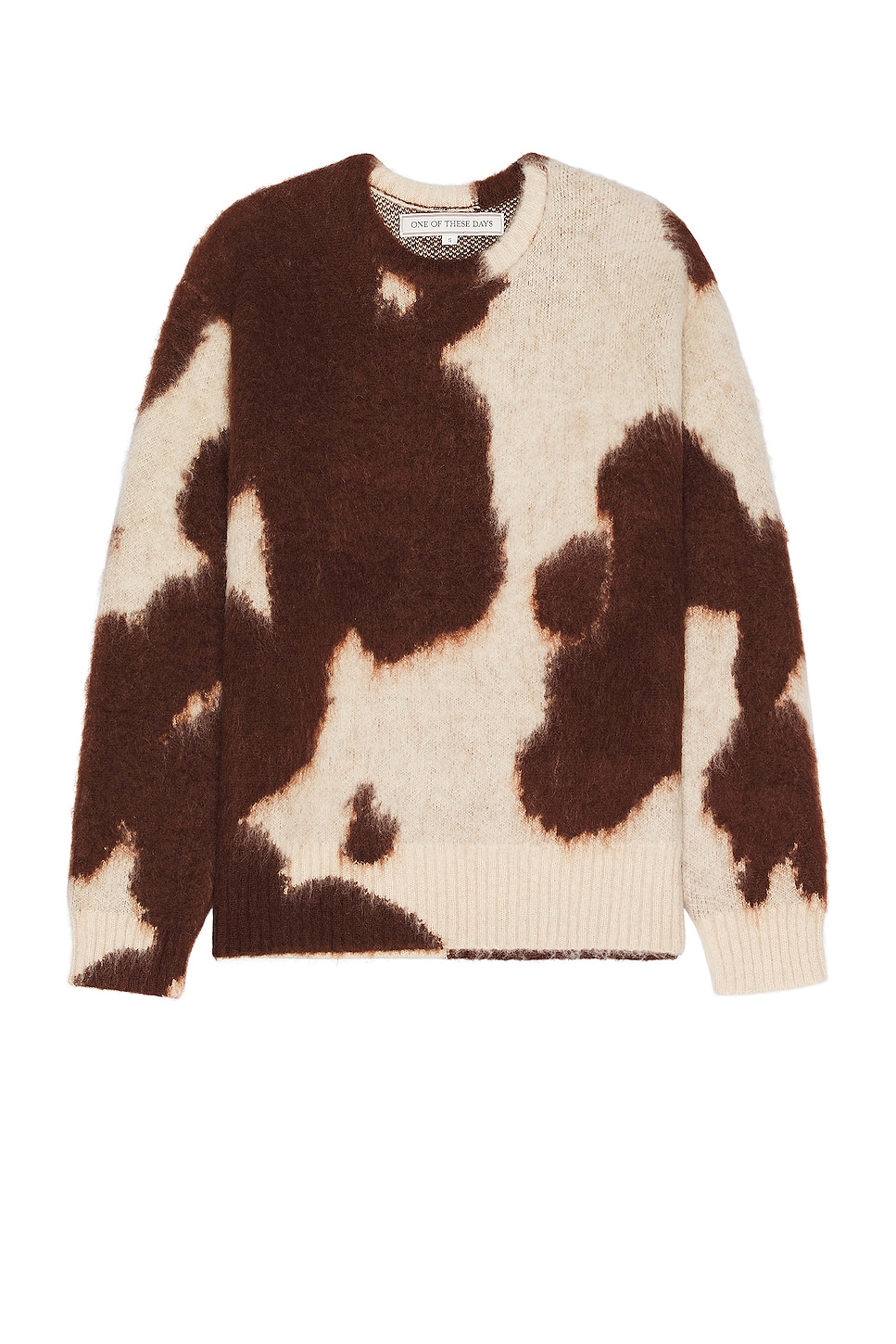 Image 1 of ONE OF THESE DAYS Horse Coat Sweater in Bone & Brown