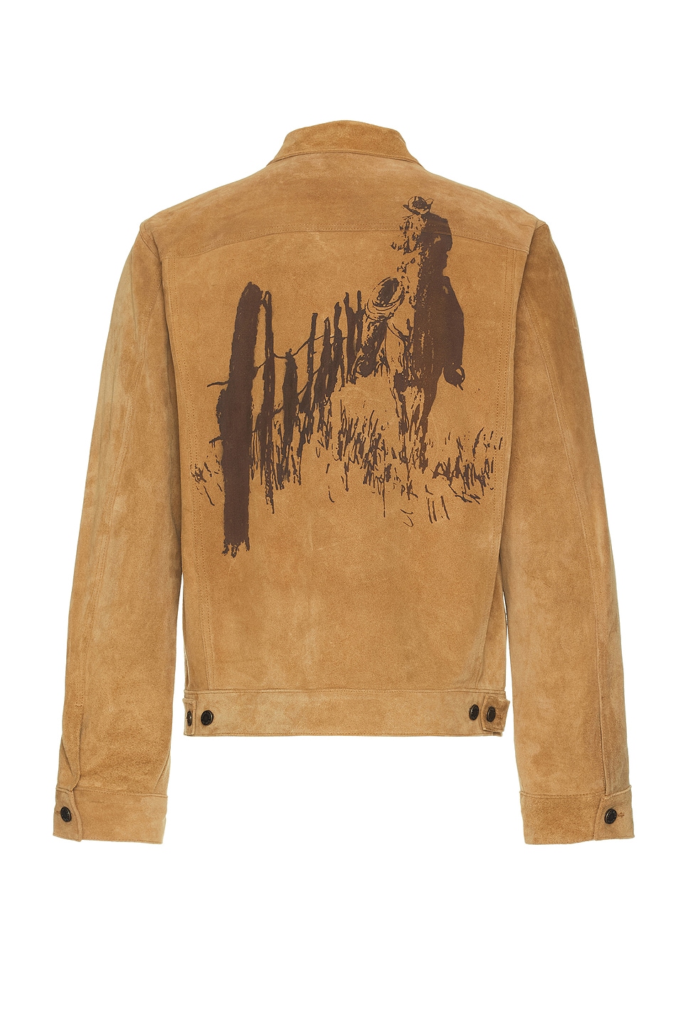 Image 1 of ONE OF THESE DAYS Along The Fence Trucker Jacket in Tobacco Suede