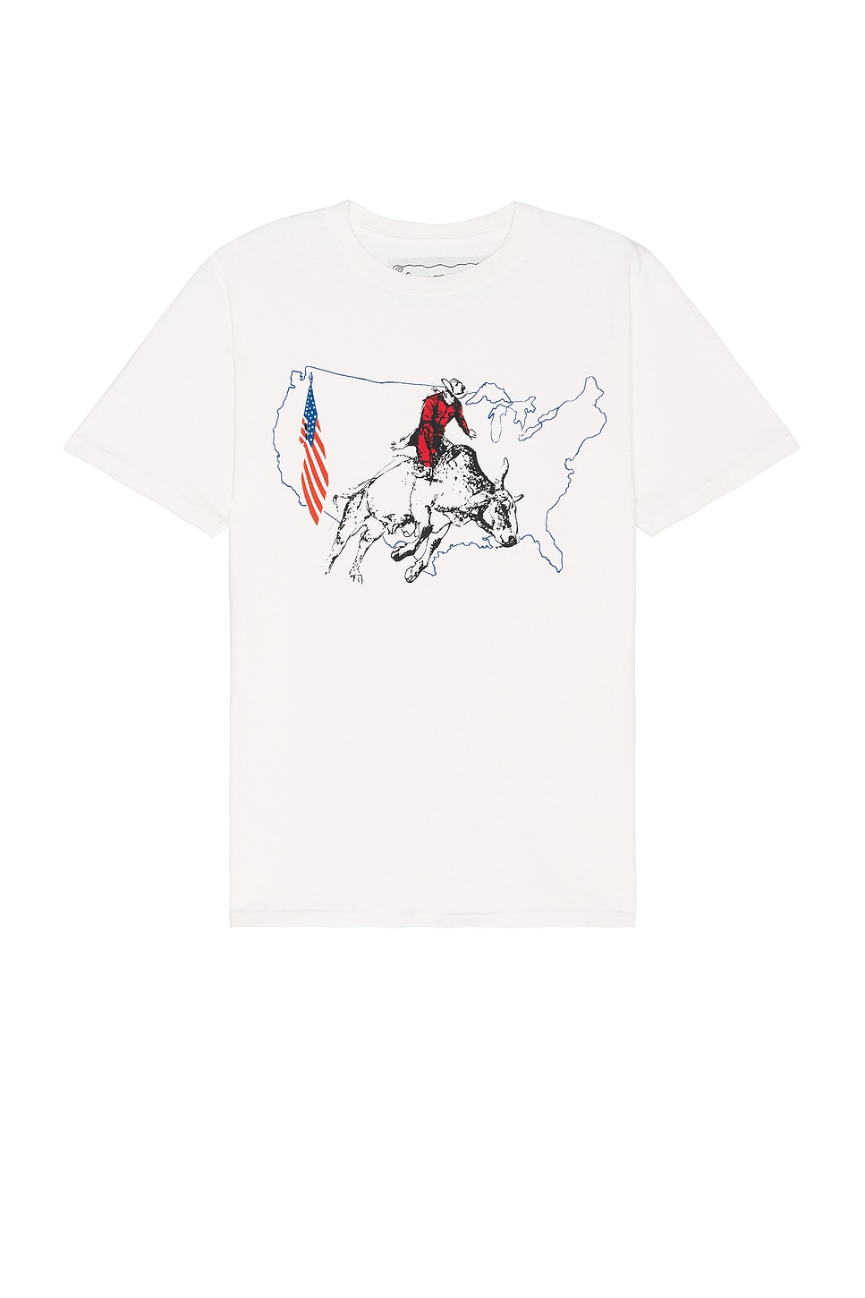 Image 1 of ONE OF THESE DAYS Bullrider Usa Tee in Bone