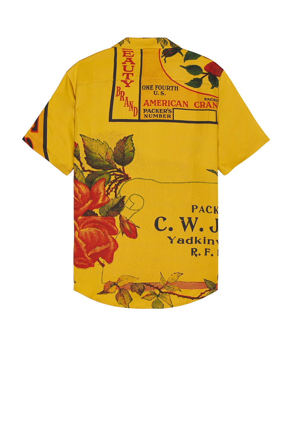 Shop One Of These Days American Beauty Camp Shirt In Mustard