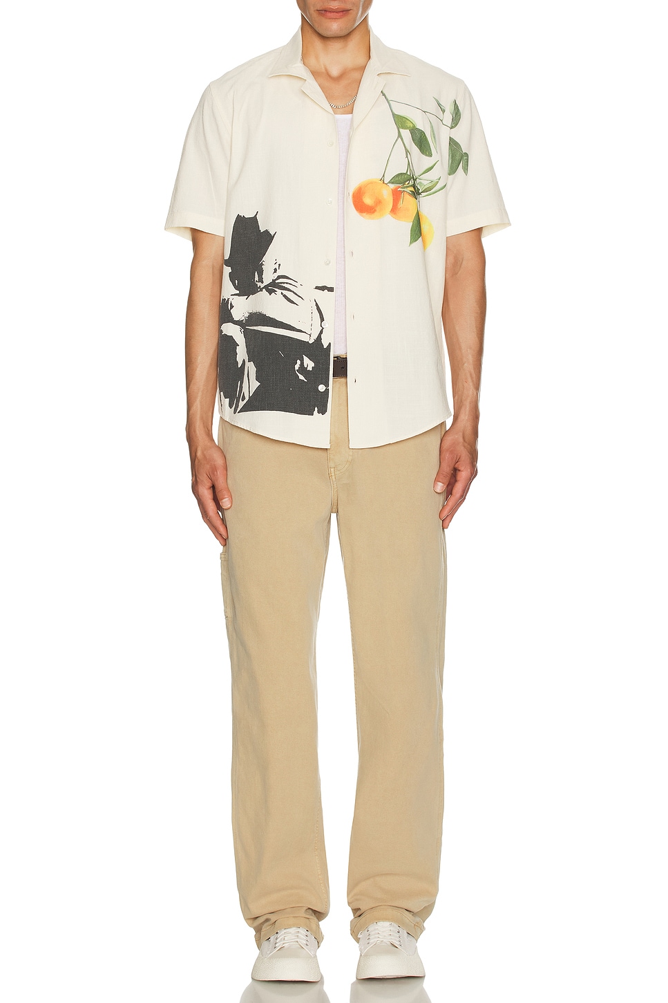 Image 1 of ONE OF THESE DAYS Angel Of The Field Camp Shirt in Ivory