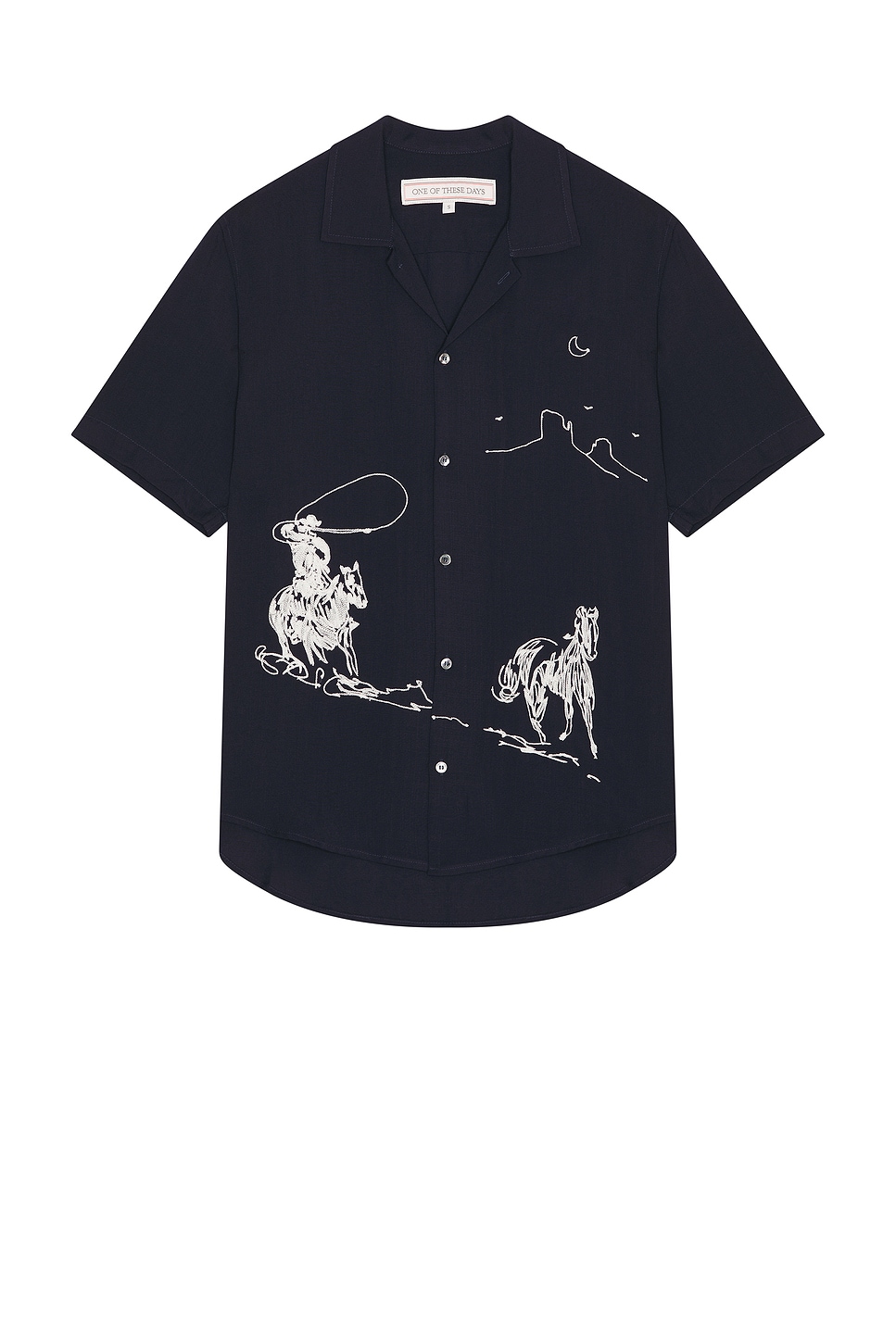 Into The Distance Camp Shirt in Navy