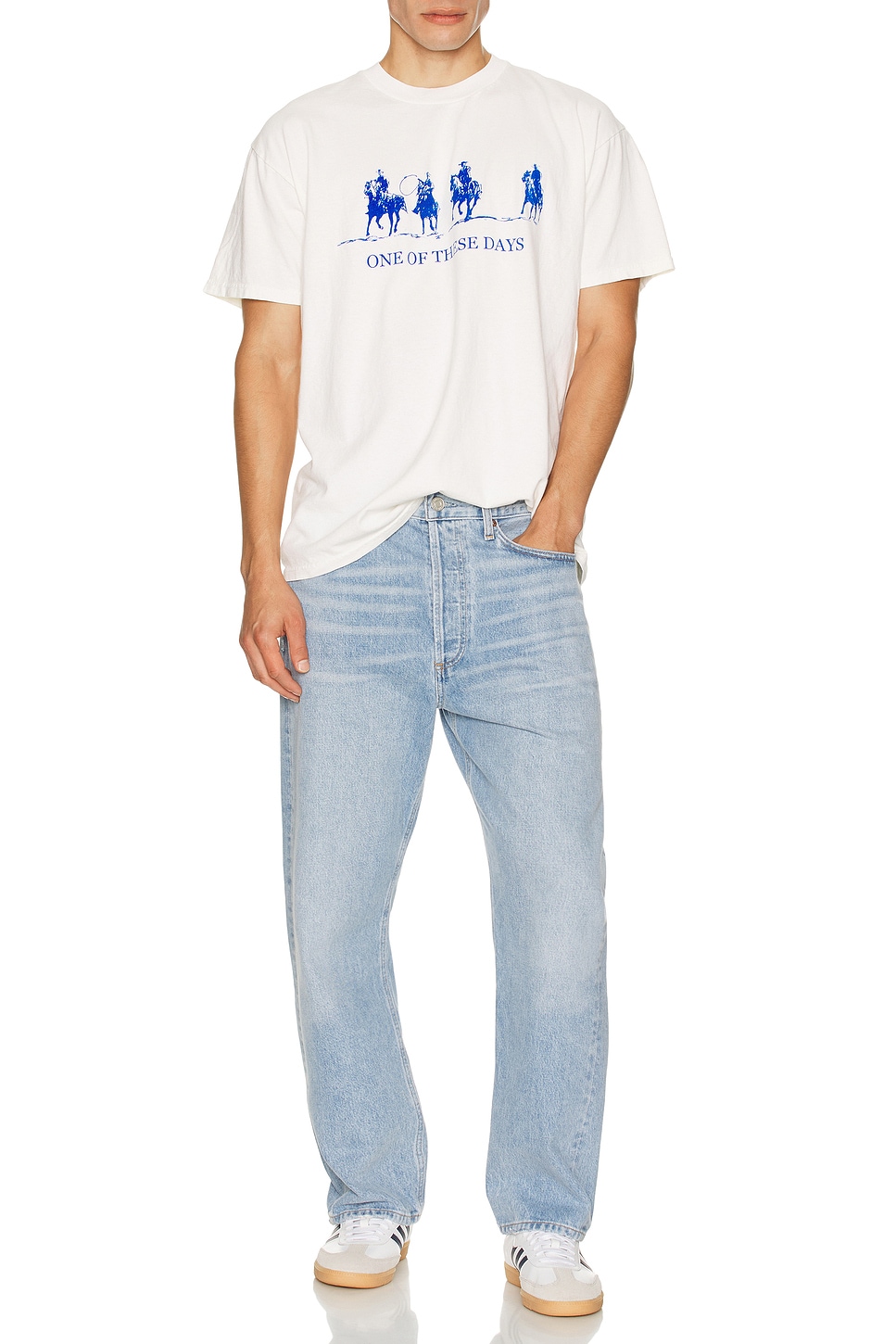 Image 1 of ONE OF THESE DAYS Team Logo Tee in Bone