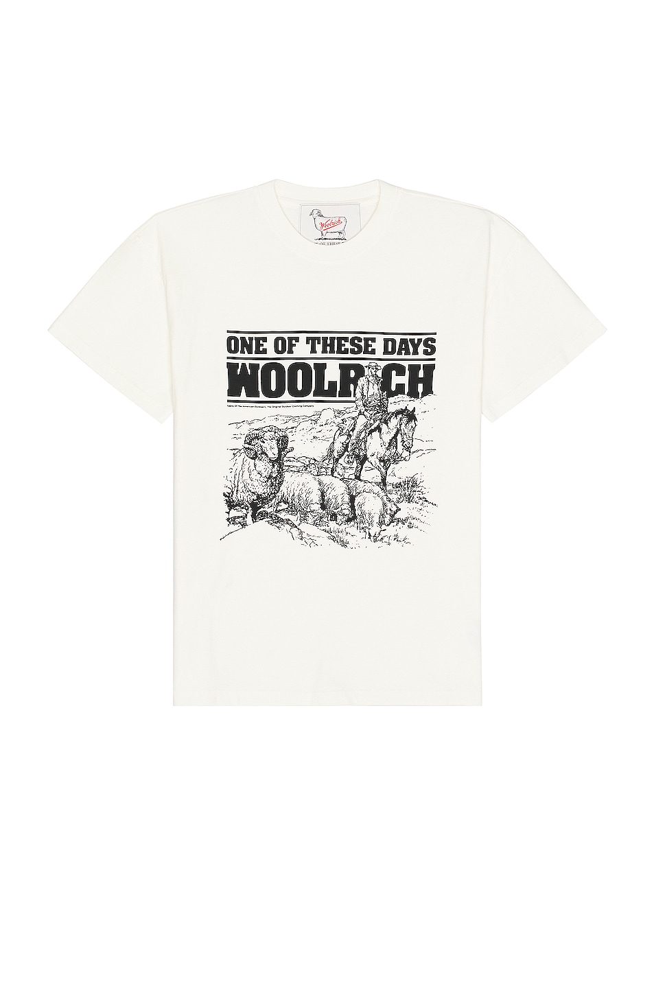 ONE OF THESE DAYS x Woolrich Graphic Tee in Bone | FWRD