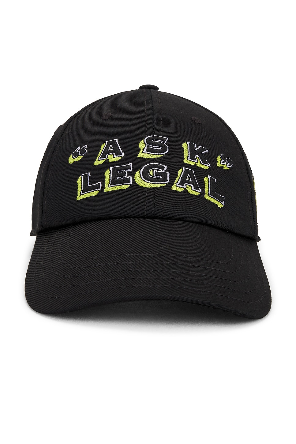 Off-white Ask Legal Baseball Cap In Black