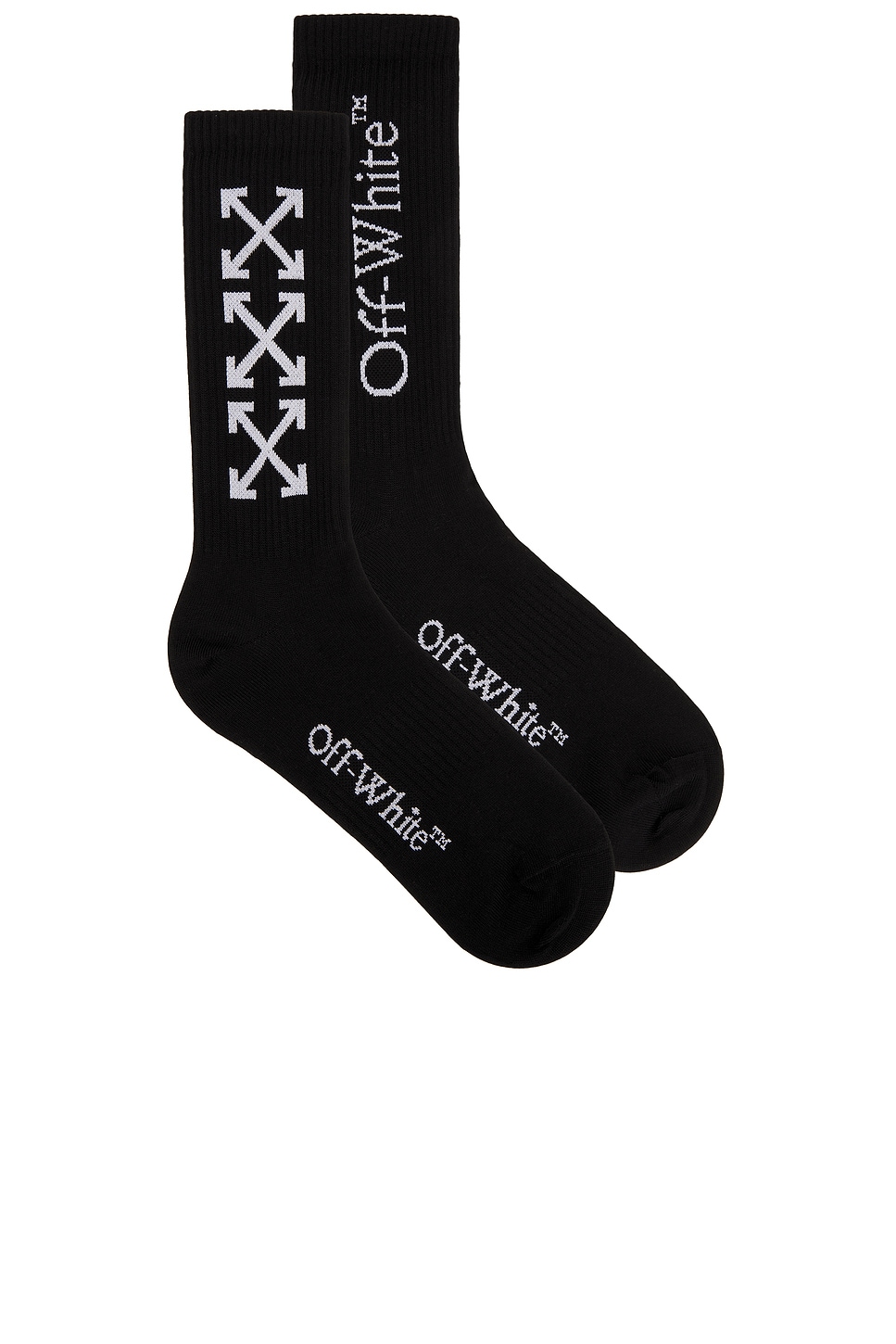 Triple Arrow Long Socks in Black