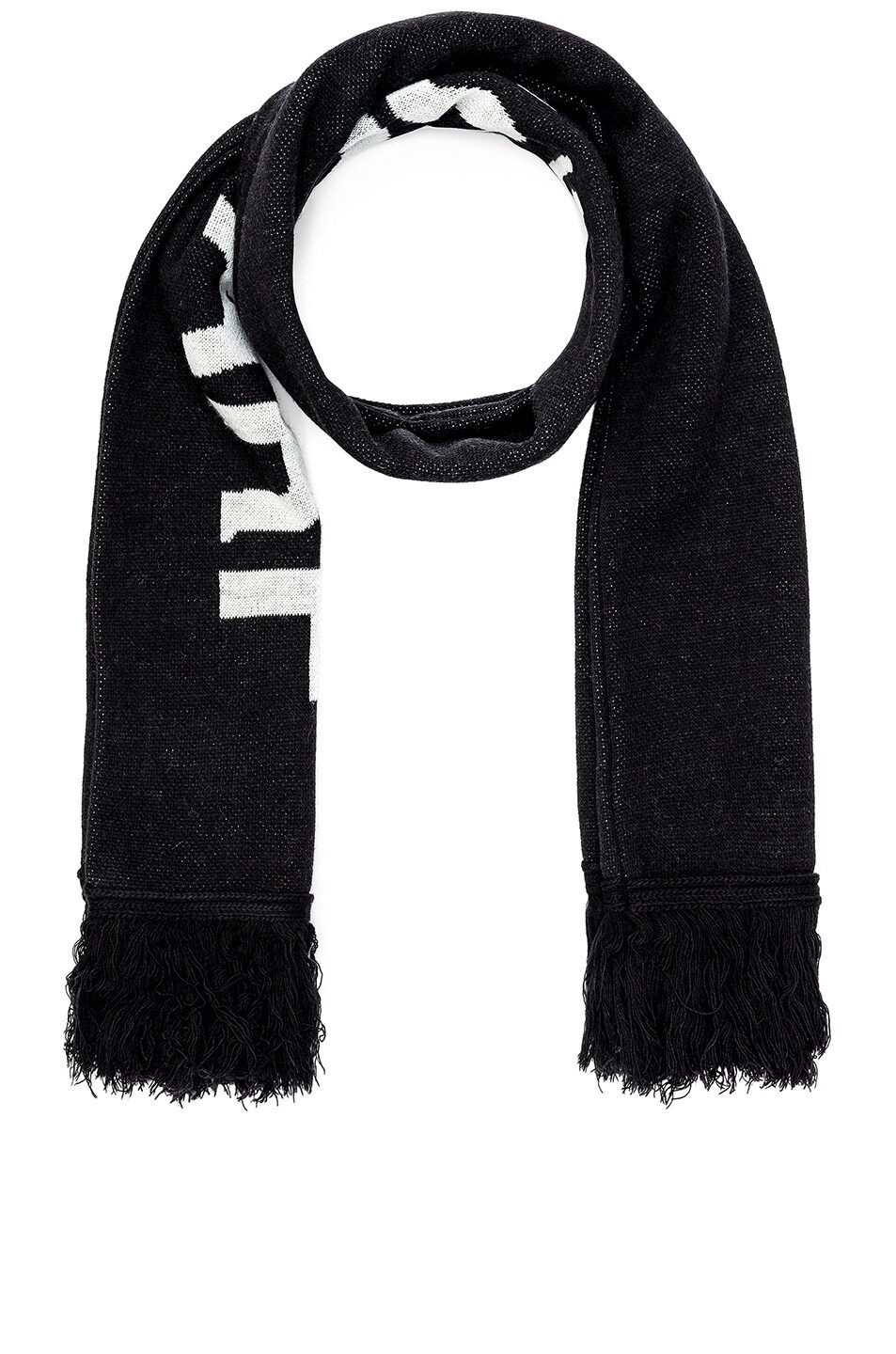 Image 1 of OFF-WHITE Quote Scarf in Black & White