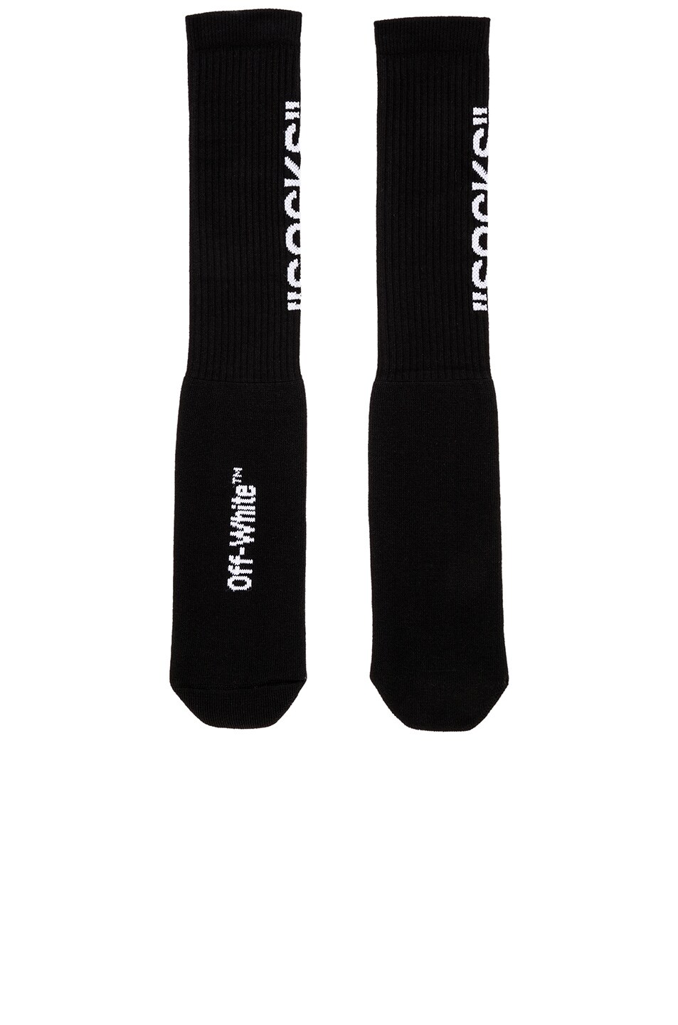 Image 1 of OFF-WHITE Quote Socks in Black & White