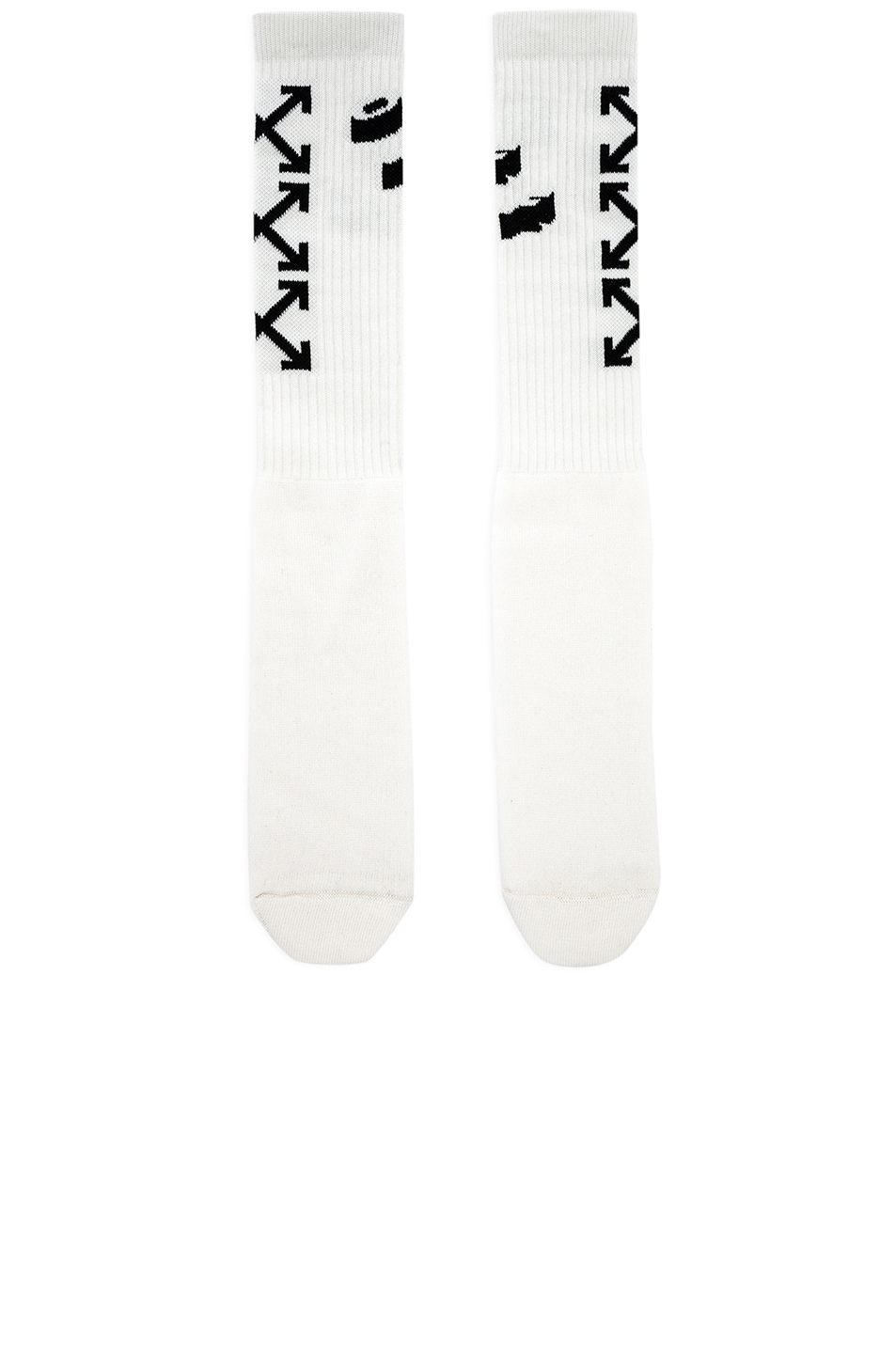 Image 1 of OFF-WHITE Off Diagonal Socks in White & Black