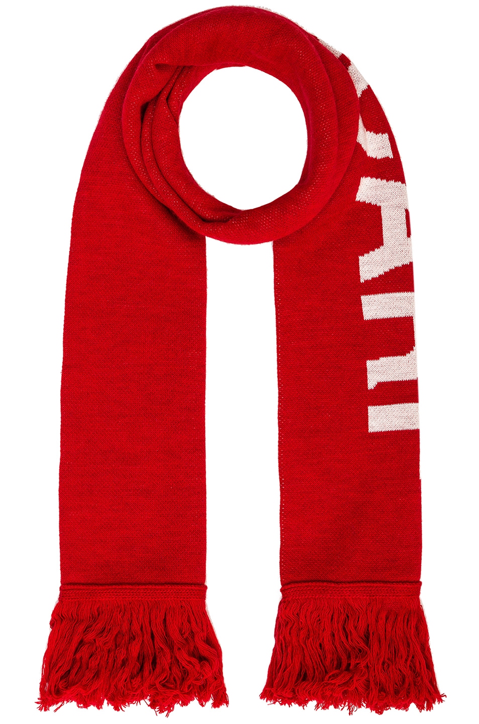 Image 1 of OFF-WHITE Quote Scarf in Red & White
