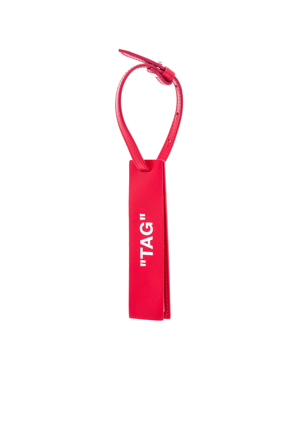 Image 1 of OFF-WHITE Quote Tag in Red & White