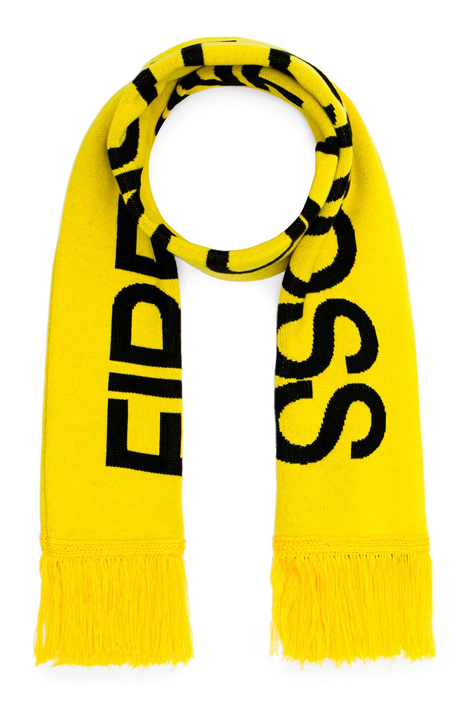 Image 1 of OFF-WHITE Firetape Scarf in Yellow & Black