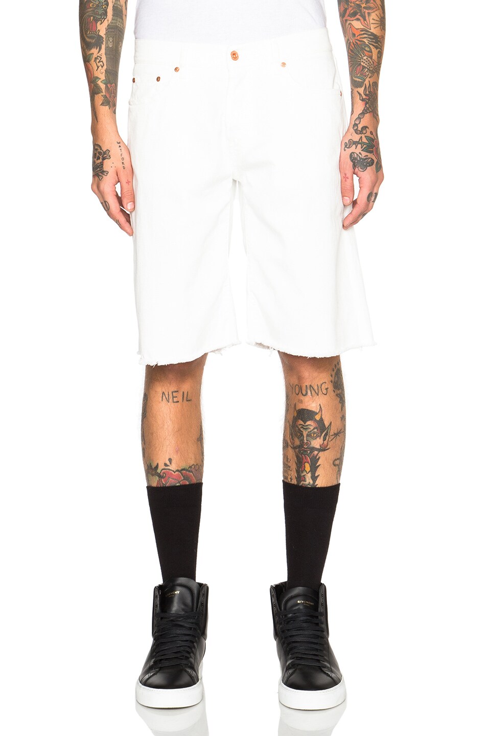 Image 1 of OFF-WHITE Cut Off Shorts in White