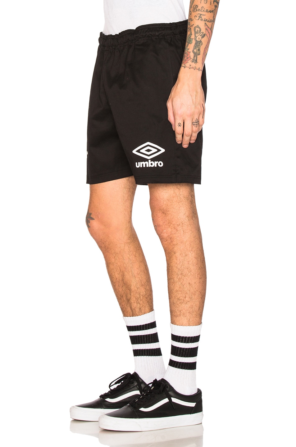 umbro off white shorts