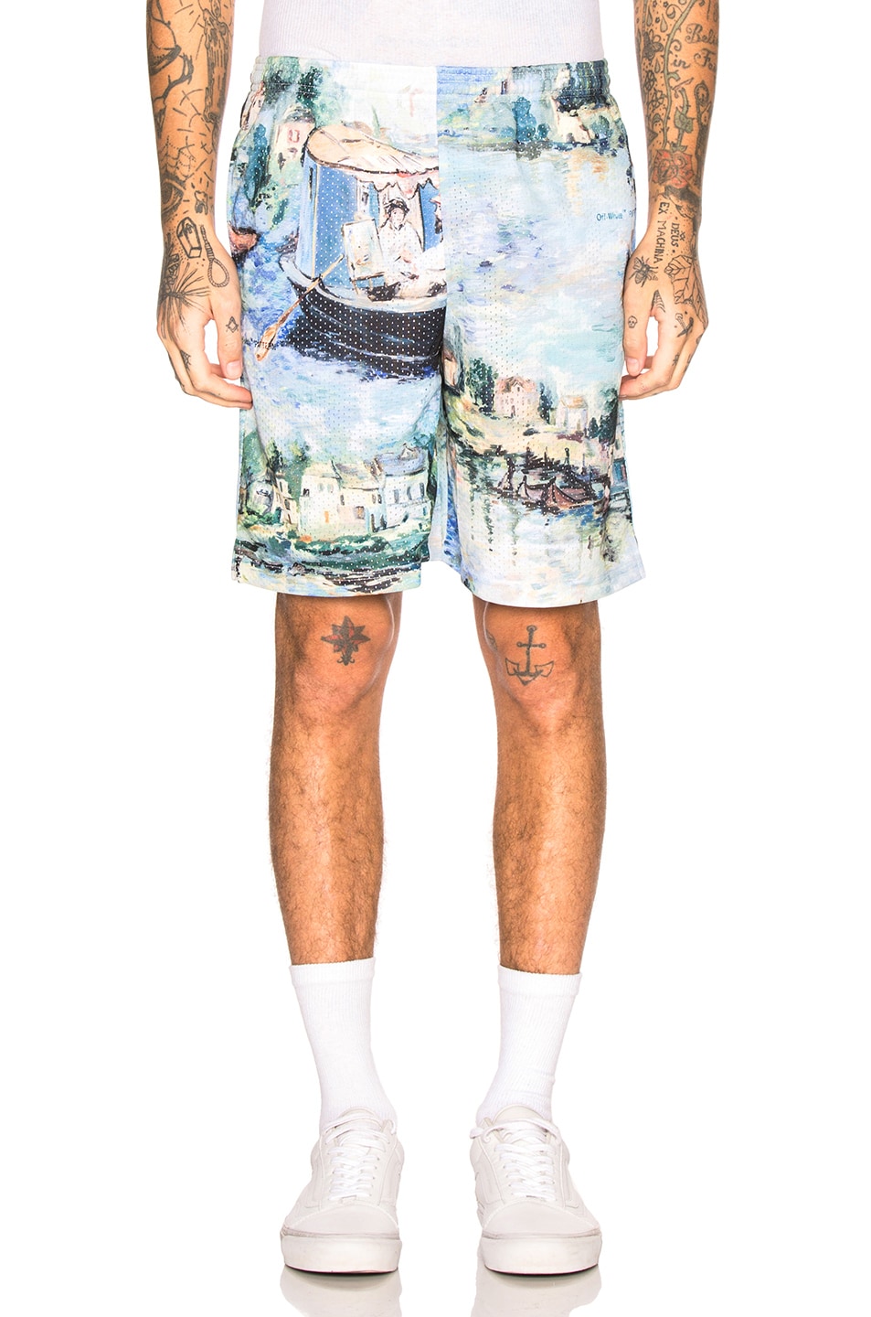 Image 1 of OFF-WHITE Lake Mesh Shorts in All Over Multi