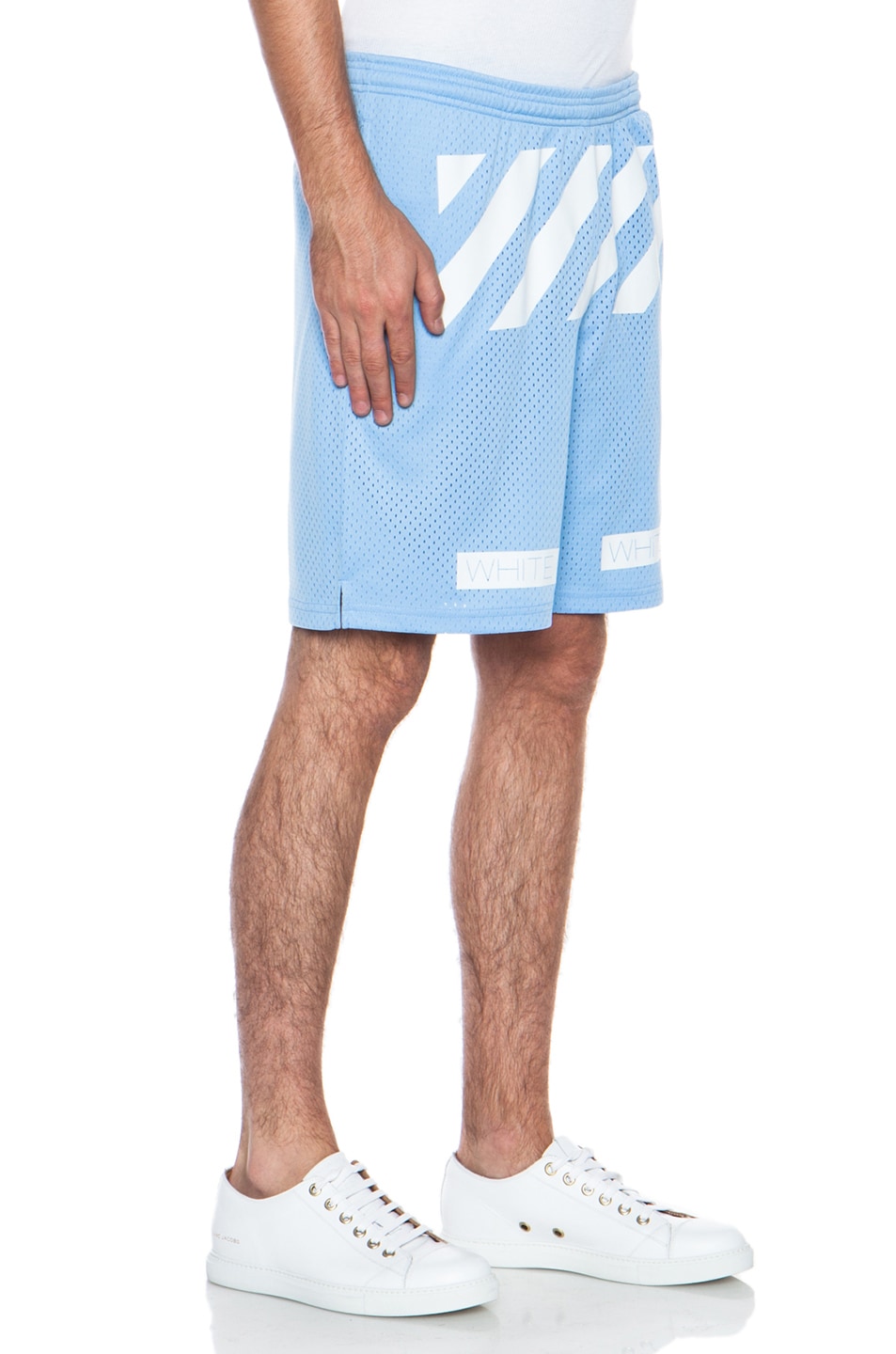 Download OFF-WHITE Mesh Short in Blue | FWRD