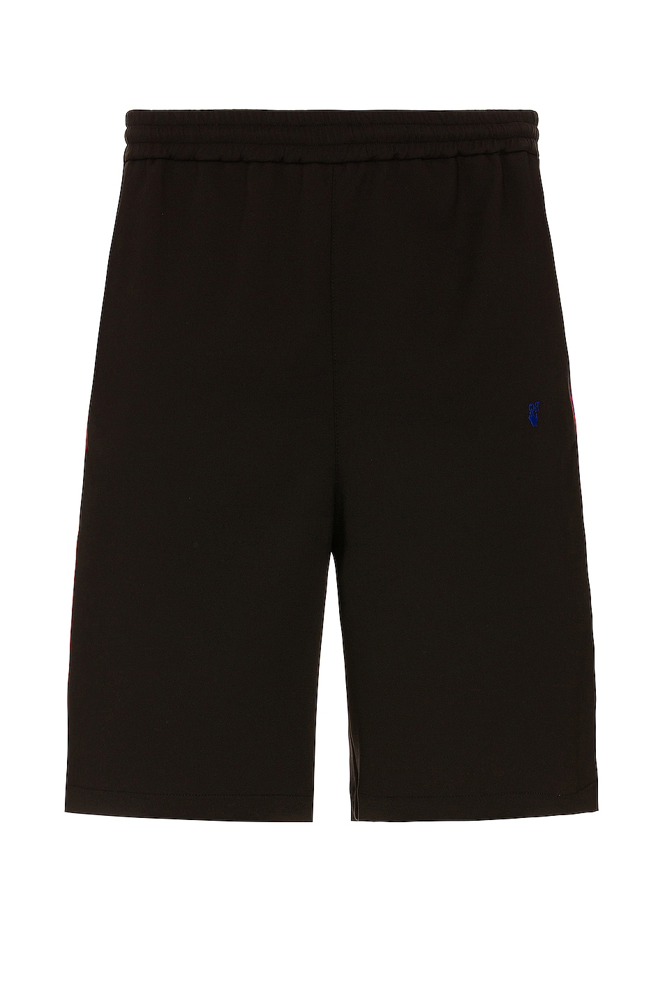 Image 1 of OFF-WHITE Monogram Band Track Shorts in Black & Red
