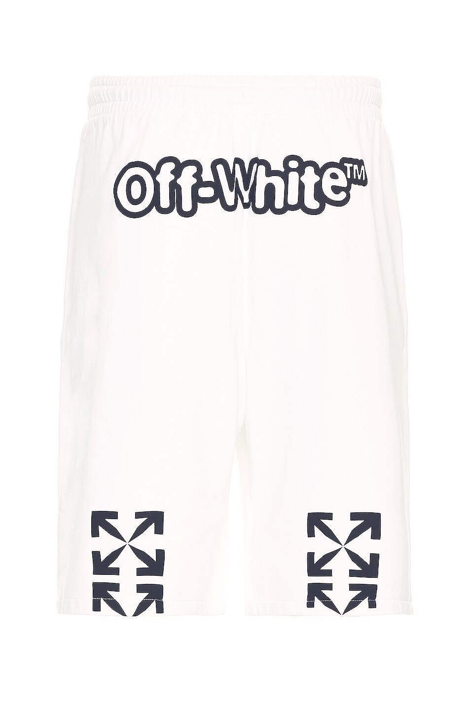 Image 1 of OFF-WHITE Blue Skate Sweatshorts in White & Black