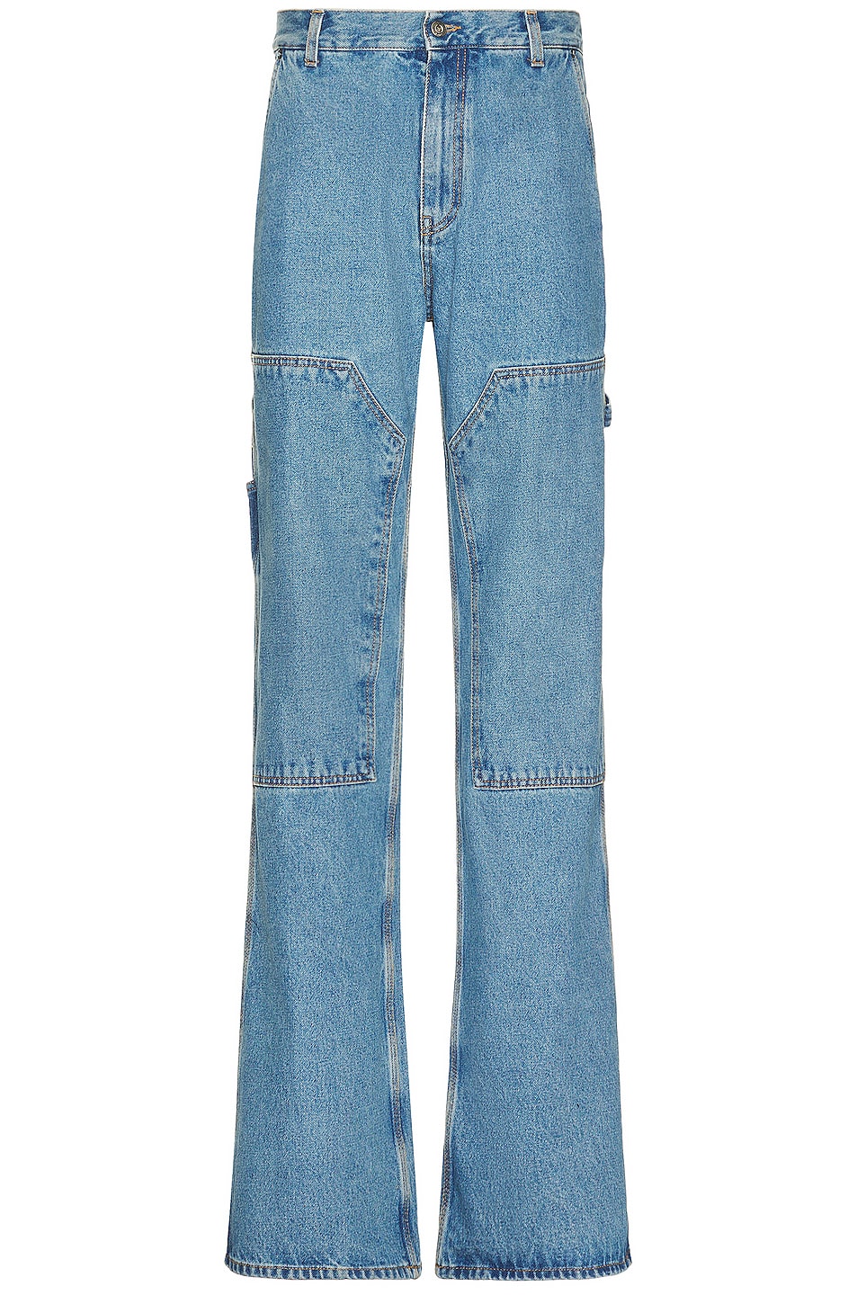 Image 1 of OFF-WHITE Flare Carpenter Jeans in Medium Blue