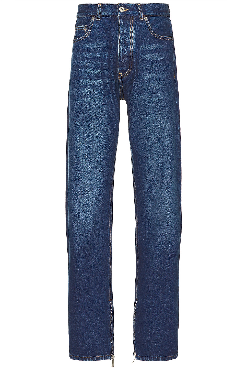 Image 1 of OFF-WHITE Zip Skate Jeans in Medium Blue