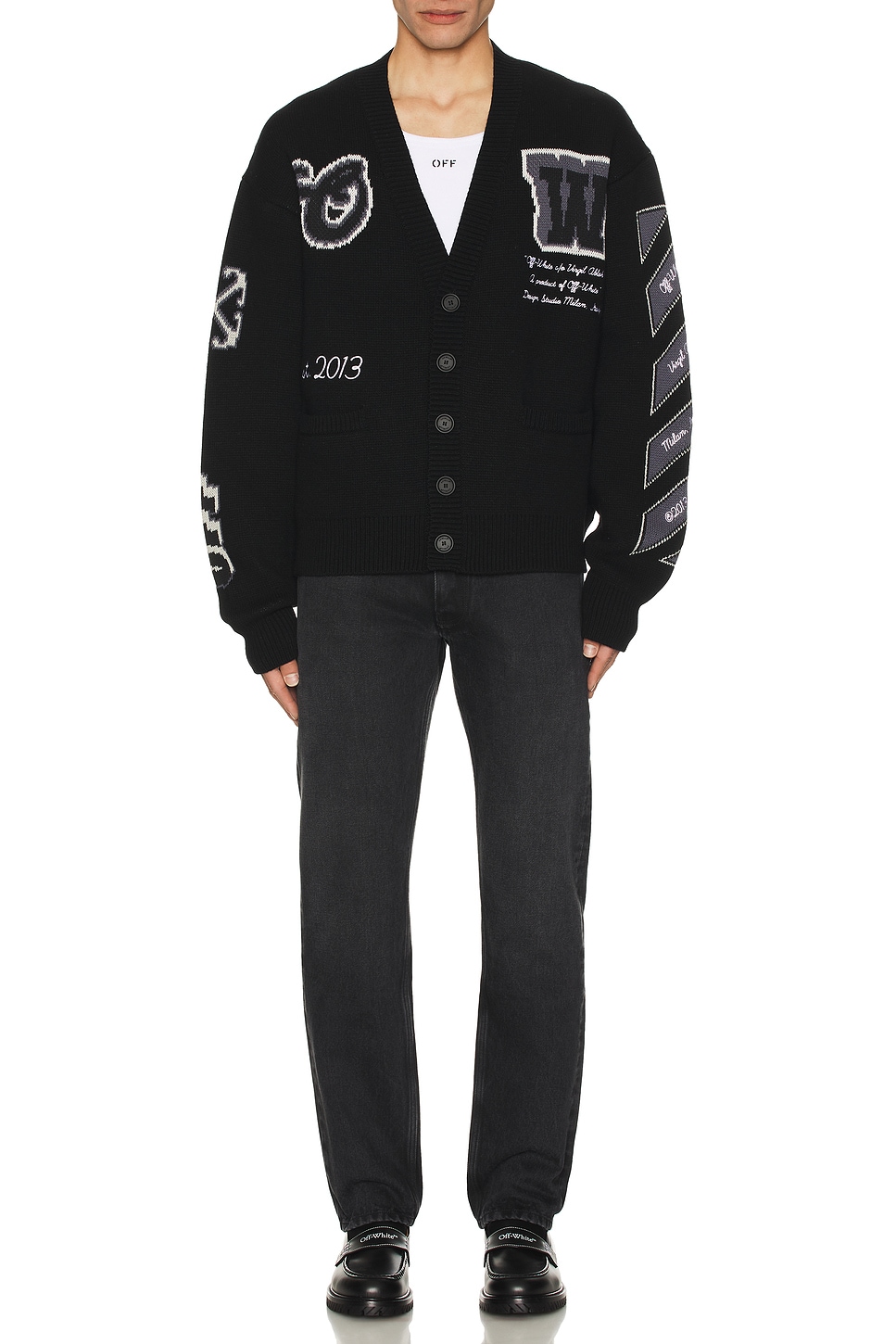 Image 1 of OFF-WHITE Tapered Jeans in Vintage Black