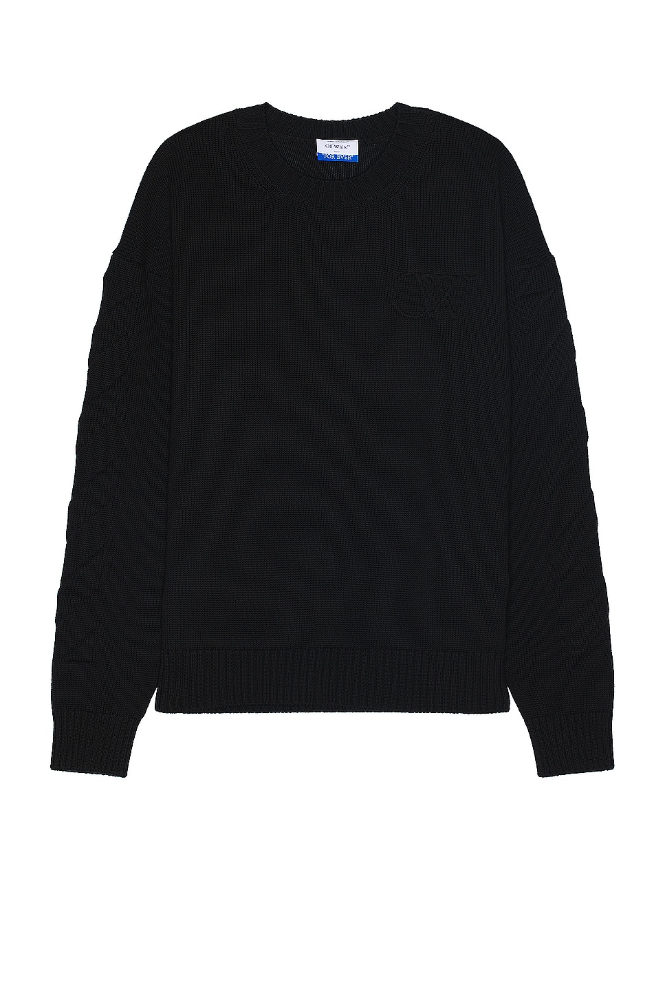 Image 1 of OFF-WHITE 3d Diag Knit Crewneck in Black