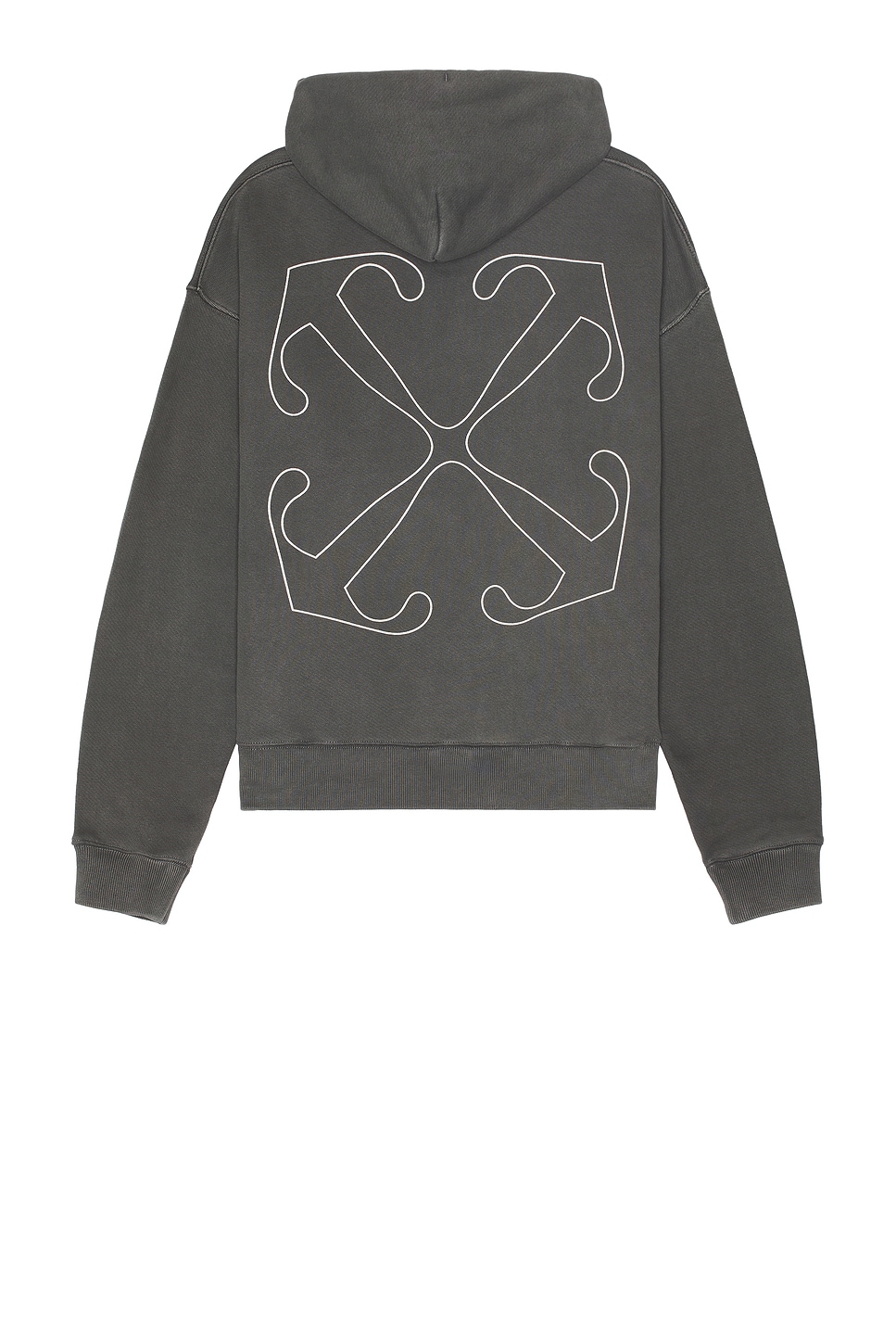 Outline Arrow Skate Hoodie in Charcoal